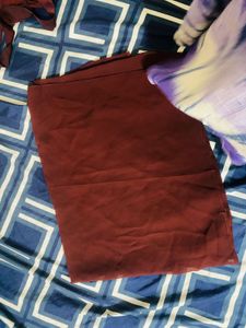 Burgundy Tiered Burqa