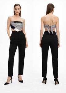 Zara striped poplin Bandeau top