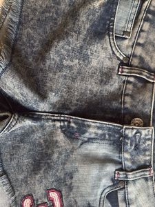 Denim Frayed Shorts
