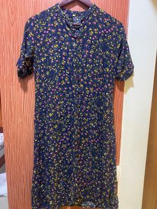 Women Navy Blue Stretchable Kurta
