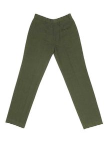 Gray Cotton Blend Trousers