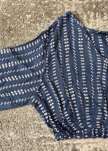 Striped Blue Crop Top