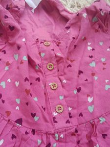 Cute Girls' Heart Print Dress