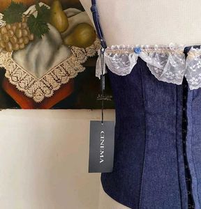 Denim Corset Top
