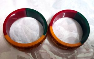 Vintage Hand Painted Indian Bangles