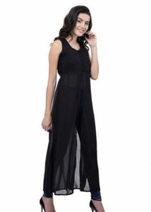 Sleeveless Black Tunic Top