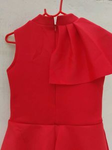 Chic Red Peplum Dress