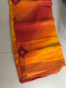 Ombre Orange &amp; Red Sari