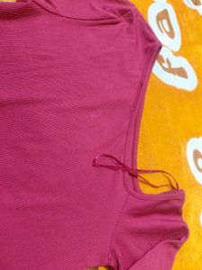 Burgundy Off-Shoulder Top