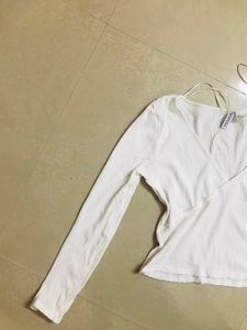 H&amp;M long sleeves crop top
