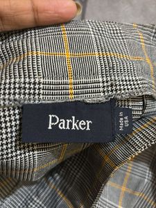 Gray Plaid Pleated Skirt