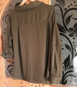 Brown Button-Down Women's Shirt