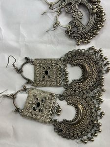 Ethnic Silver Earrings