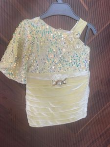 Sequinned Shimmery Lemon Dress Got Babygirl