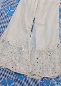 Brand New Chikankari Mirror Work Kurti With Sharar