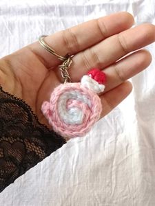 Swiss Roll Crochet Cute Keychain