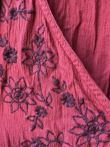 Bohemian embroidery flared maxi dress