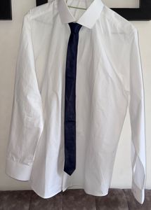 White President Formal Shirt with Tie