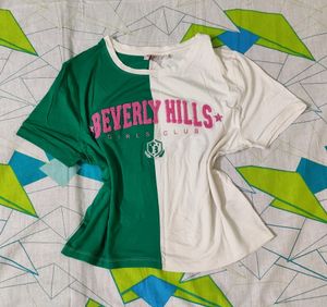 Ginger Green And White Tshirt