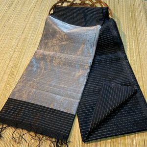 Elegant Silver Saree