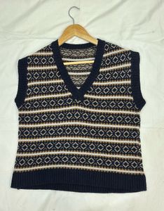 Patterned Sweater Vest