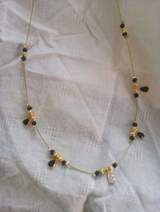 Black Polky Invisible Chain