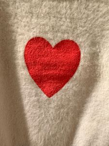 thrifted furry Heart Crop Top🌟