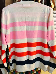 Striped V-Neck Sweater