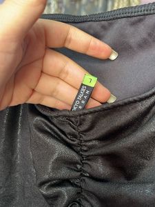 Slinky Black Ruched Dress