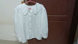 White Formal Top With Full Sleeve From Germany