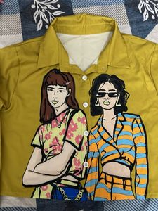 Fix Price !  Graphic Print Crop Top