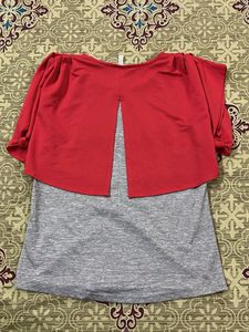Red &amp; Grey Paris Top