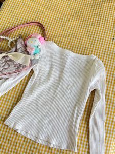 Zara Ribbed Long Sleeve Top