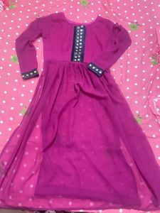 Stylish Magenta Ethnic Gown