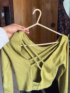 Green Long Sleeve Top