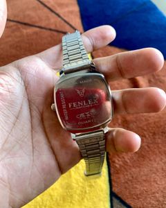 Vintage Silver FENLEX Quartz Watch – Timeless Eleg
