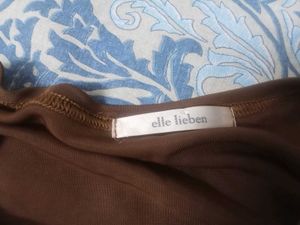 Brown Embellished Long Sleeve Top
