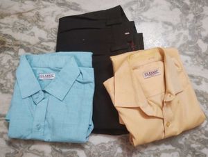 Blue Yellow Pant Shirt Combo