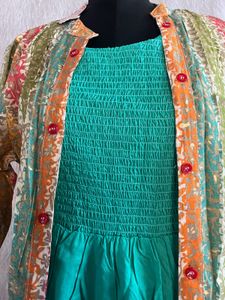🌿 Elegant XL Long Jacket Set – Breezy &amp; Beautiful
