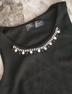 New Fancy Party Wear Black Crop Top