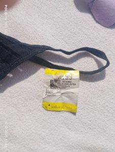 Black Thong with Tags