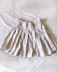 White Pleated Tennis Skirt