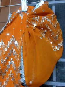 Girls&#39; Festive Orange Dress 5to7 Age