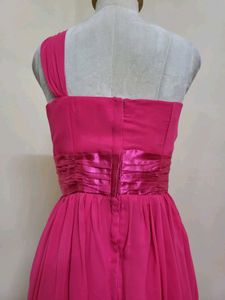 Pink One Shoulder Dress