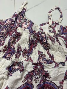 Woman Paisley Print Sundress