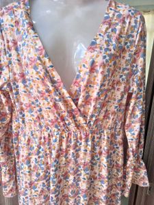 Floral Print V-Neck Dress