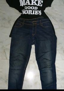 Jealous 21 Dark Blue Super Skinny Jeans, 32