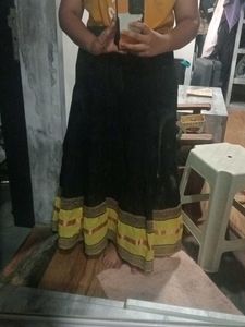 Black And Yellow Skirt.