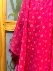Anouk Ethnic Motifs Foil Print Kurta with Sharara
