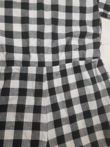 Checked Hooded Playsuit